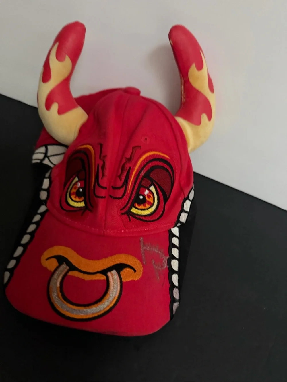 Monster Jam El Toro Logo Hat Cap with Horns Red Embroidered